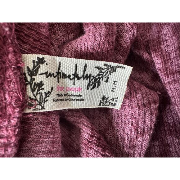 Intimately Free People Semi Sheer Floral Mock Neck Top Size Medium - Picture 4 of 4